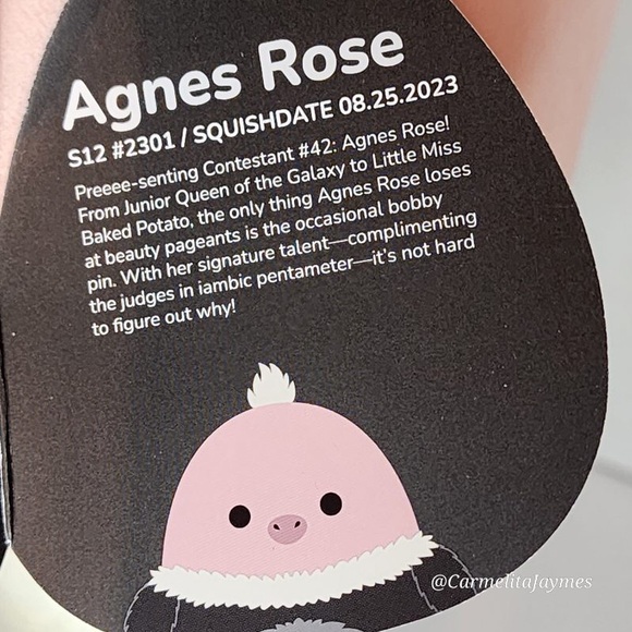 🖤 AGNES ROSE 🌹 🦤 Select Series Ostrich Original Squishmallow By Kellytoy NWT - Picture 8 of 8